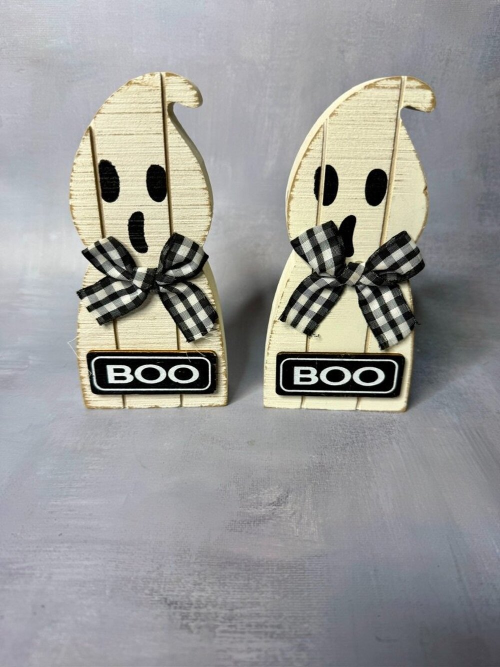 Pair of Two Press Board Ghost Decorations
